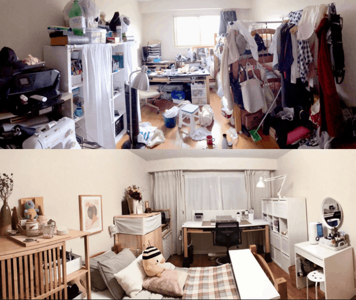 declutter before and after 